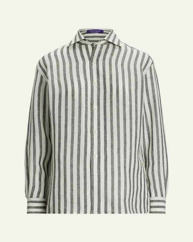 Capri Relaxed Fit Striped Linen Shirt